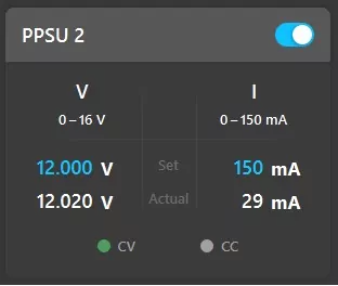 図6：PPSU 2のパワーモニタでPinを取得する様子