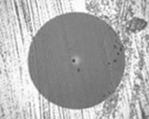 汚れ（手脂）が付着した光コネクター端面