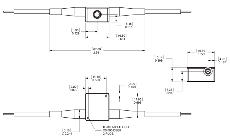 Detector Unit Mechanical Dimension (inches) [mm]