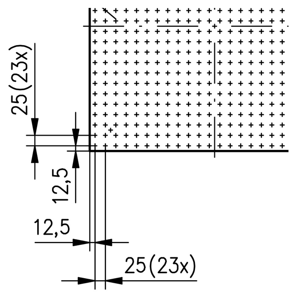 Mounting plate 600 x 600 mm