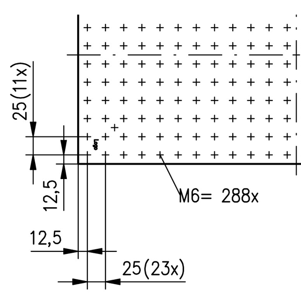 Mounting plate .00 x 600 mm