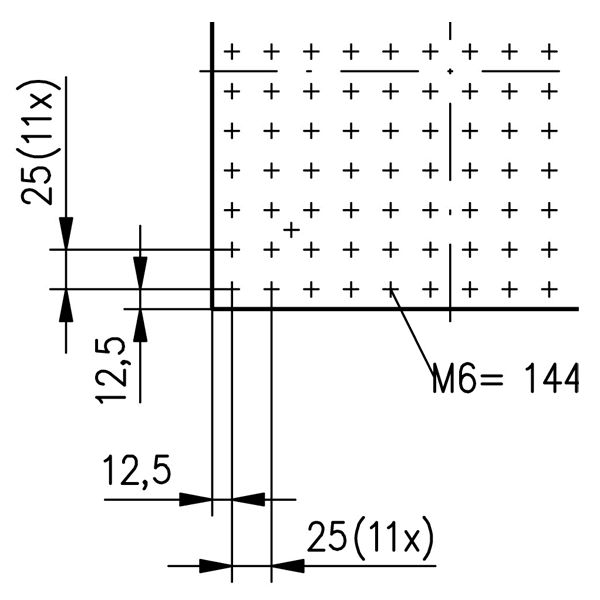 Mounting plate 300 x 300 mm