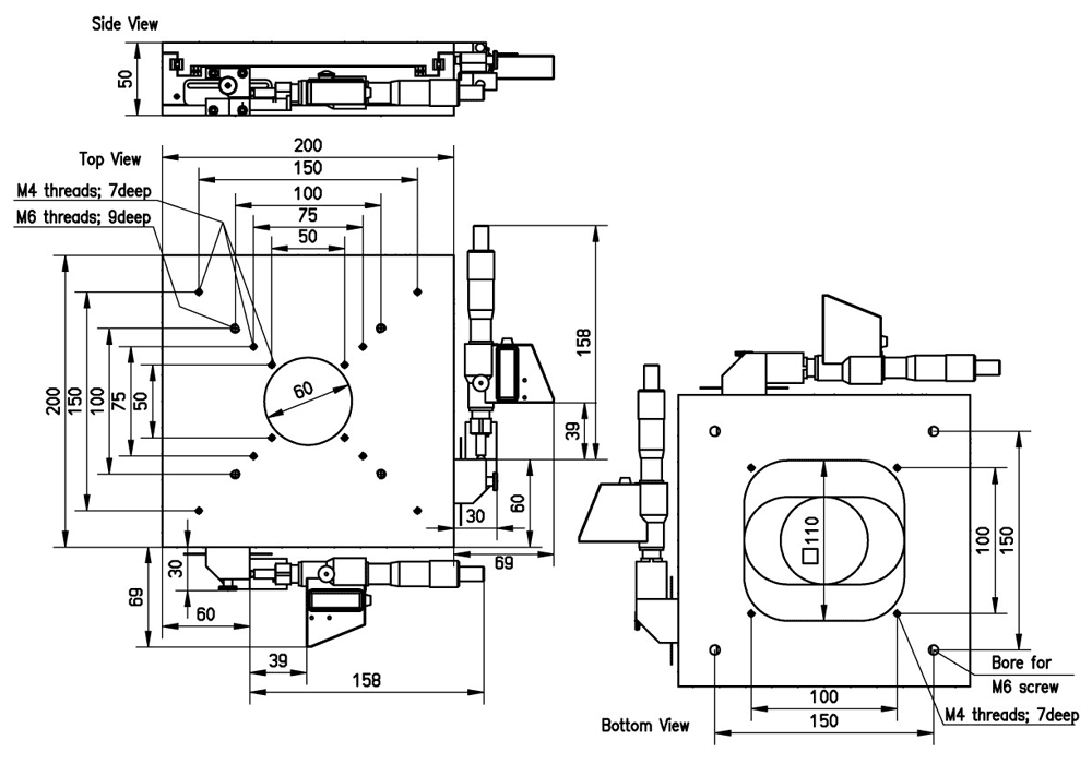 Center position: A; XY 200-16-S: 53; XY 200-25-S: 77; XY 200-25-S: 131