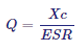 Q = Xc / ESR